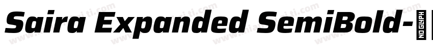 Saira Expanded SemiBold字体转换
